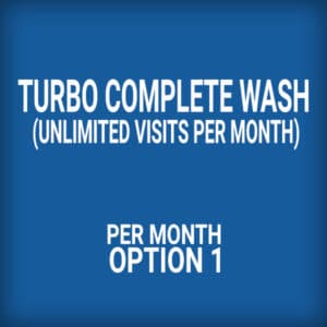 Turbo complete wash (unlimited visits per month) with blue gift card